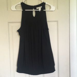 Black sleeveless top